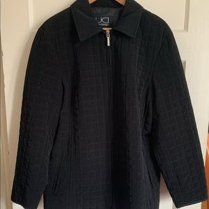 Black Utex Design Quilted Jacket, sz L